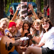 Kids at a Christian camp in Russia